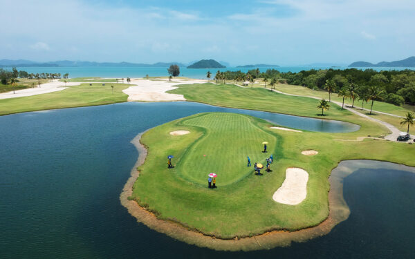 Luft Mission Hills golfbane ved havet i Phuket